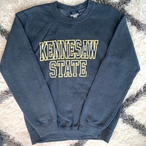 Kennesaw State Light Gray Crewneck Sweater by MV Sport